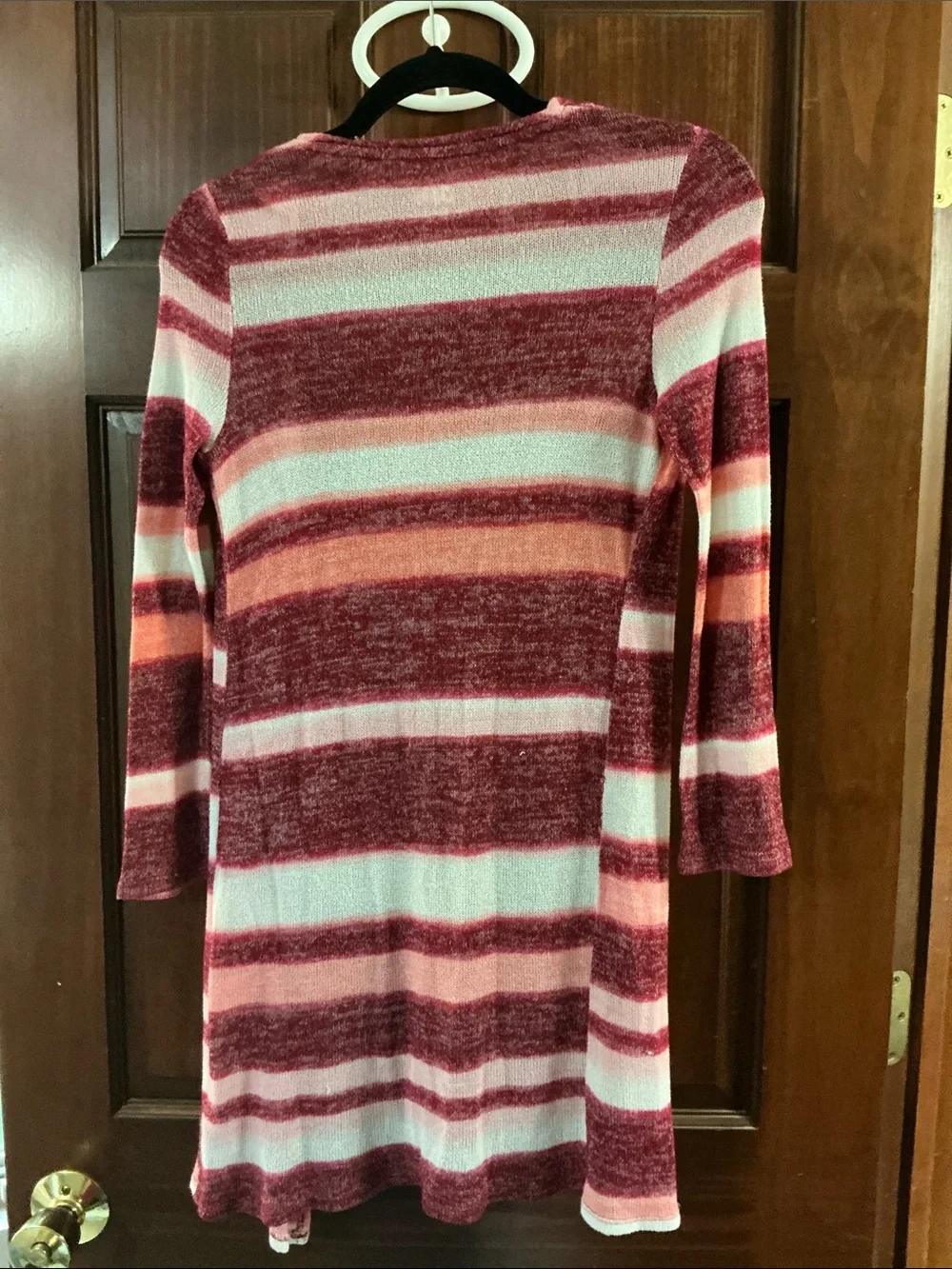 Justice Striped Open-Front Women's Cardigan Sweater - Pink Mix